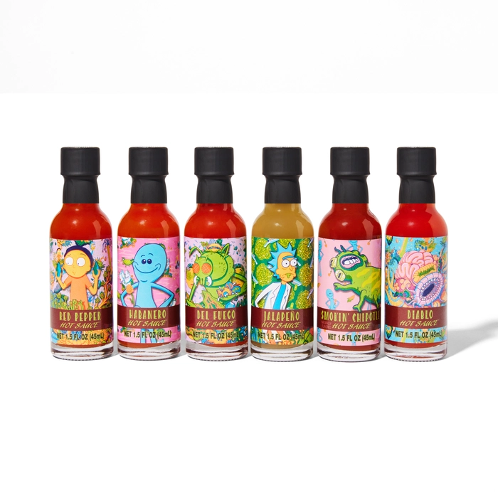 Rick & Morty Hot Sauce Challenge Set of 6 Thoughtfully